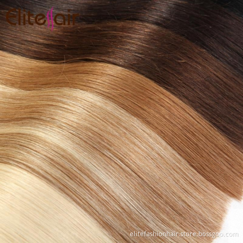 Wholesale Hot Sale double drawn rumy human hair Pre bonded Hair Extension Flat Tip Hair Extension Flat bond extension
